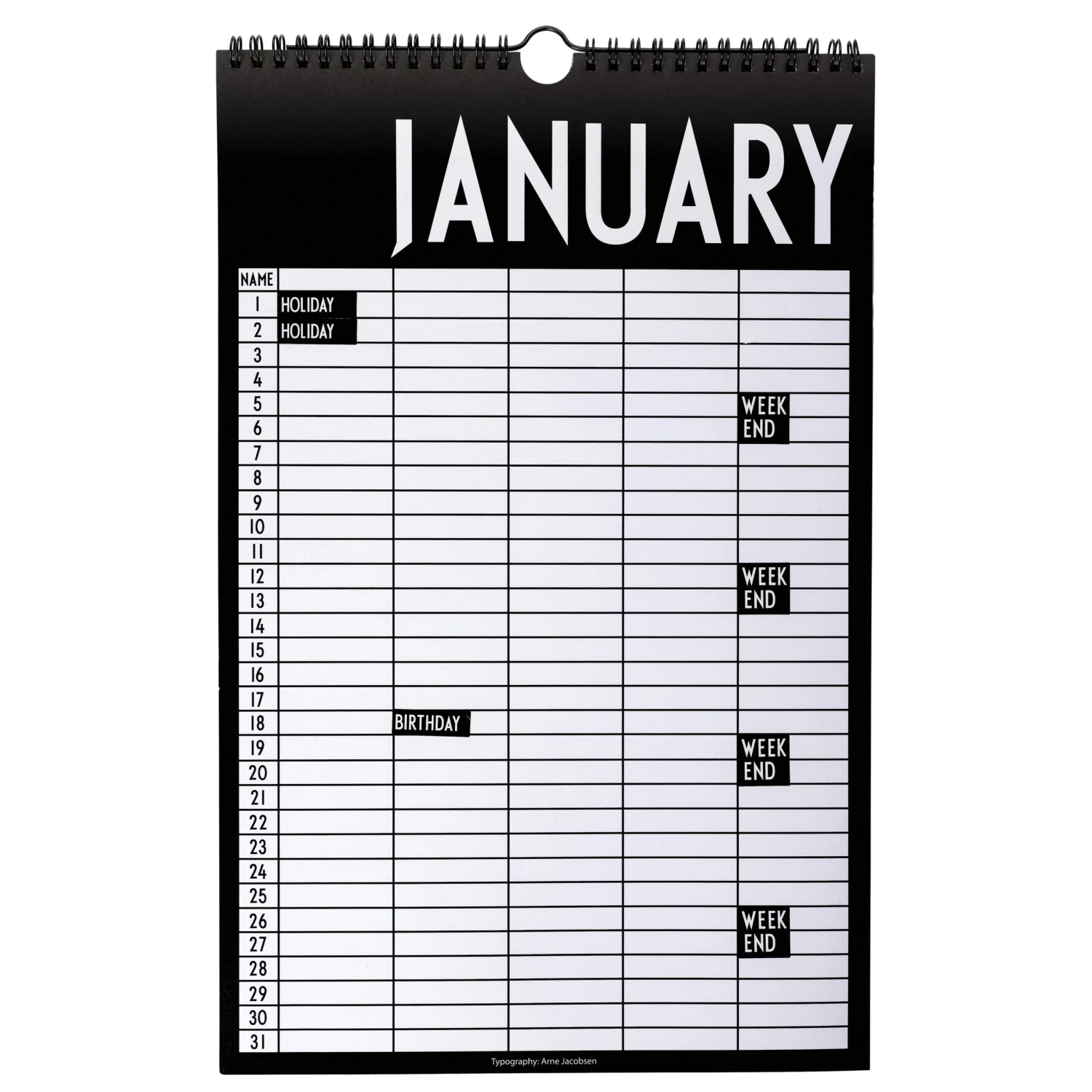 Design Letters Maandkalender 2 Design Letters Maandkalender - Afbeelding 2