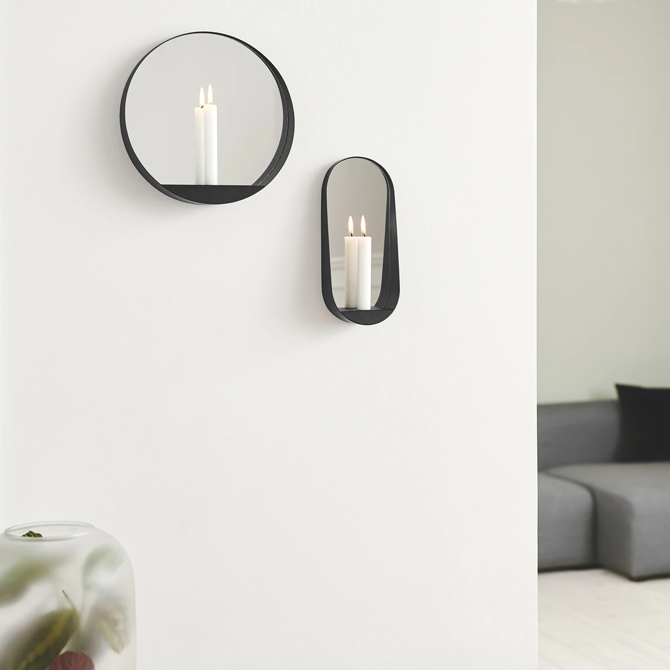 GEJST Glim Spiegel/kandelaar Ovaal 12x28 Cm 2 GEJST Glim Spiegel/kandelaar Ovaal 12x28 Cm - Afbeelding 2