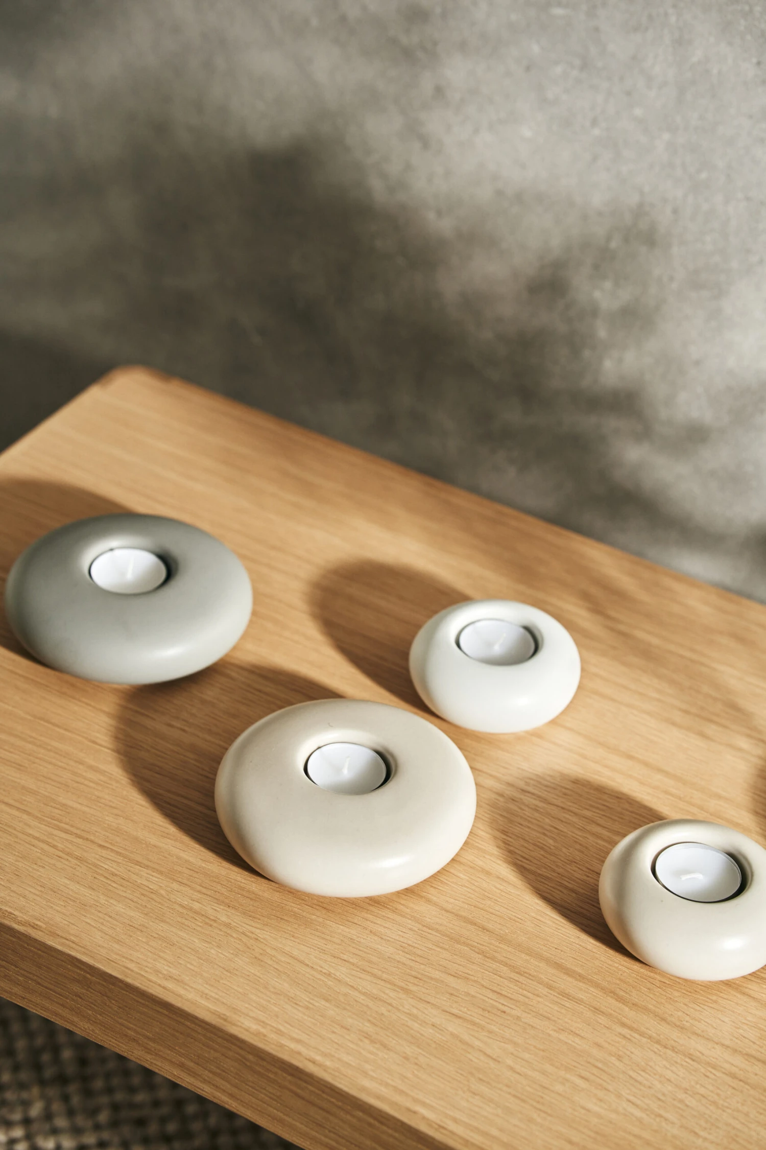 Stone Waxinelichtjeshouder Ø13 Cm 2 Stone Waxinelichtjeshouder Ø13 Cm - Afbeelding 2