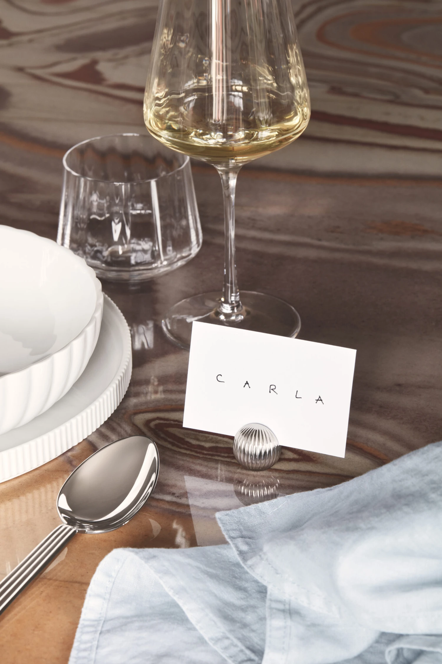 Georg Jensen Bernadotte Houder Voor Tafelkaartjes 4-pack 3 Georg Jensen Bernadotte Houder Voor Tafelkaartjes 4-pack - Afbeelding 3