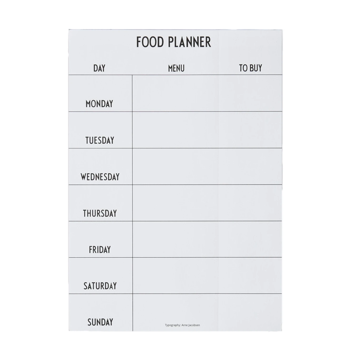 Design Letters Food Planner 1 Design Letters Food Planner